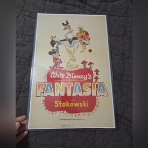 Disney Fantasia Mini Replica Movie Poster With Protective Sleeve
